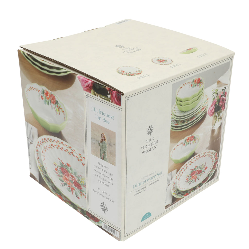 Painted Meadow 12-Piece Ceramic Dinnerware Set | Prairie Lane - View 5