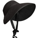 Skeleteen Vintage Old Fashioned Bonnet - Black Colonial Pioneer Prairie Felt | Prairie Lane - View 2