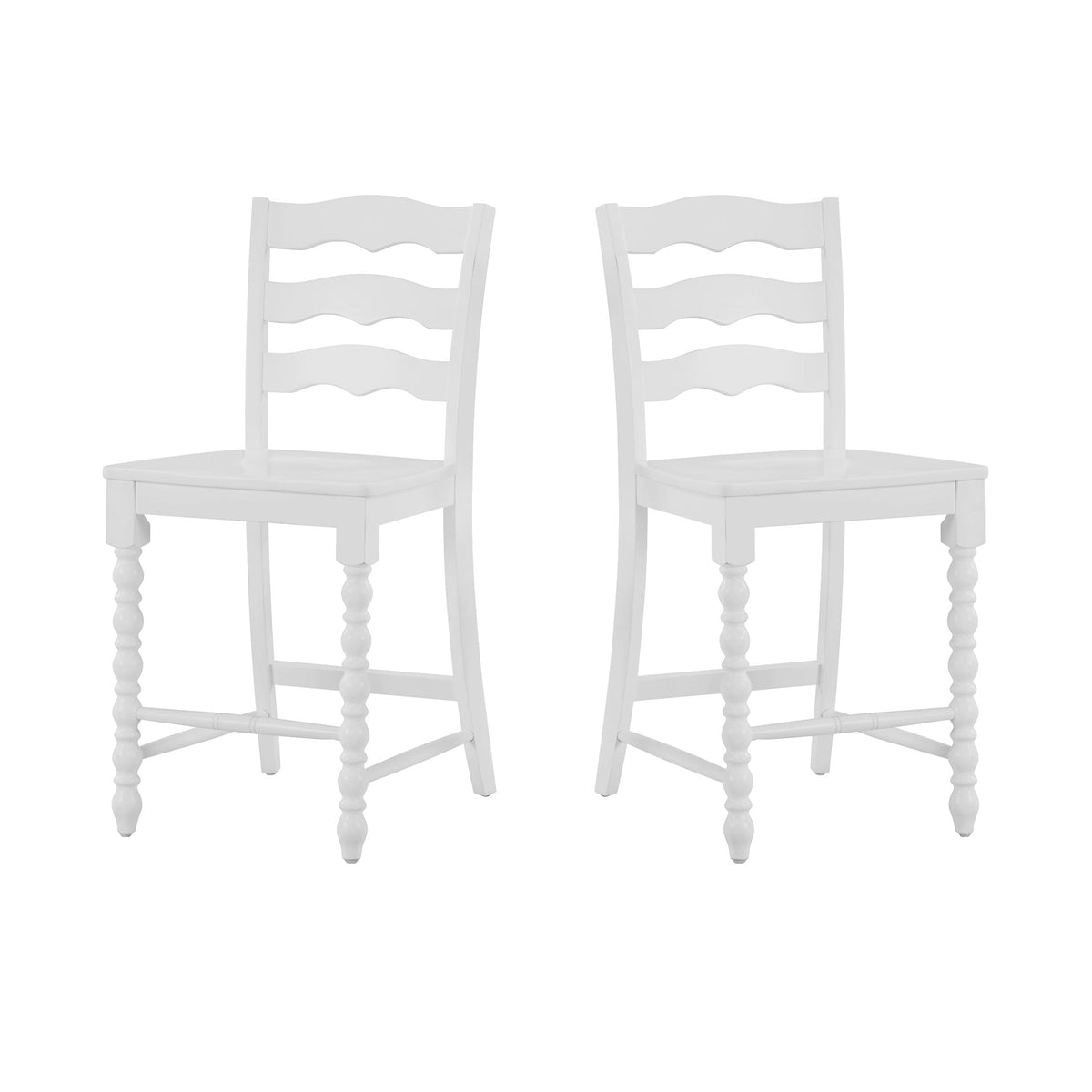 The Pioneer Woman Harper Counter-height Wood Stools, 2 Pack, White