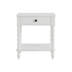 The Pioneer Woman Harper Spindle Nightstand with USB Charging Ports, Adults and Teens, White Finish