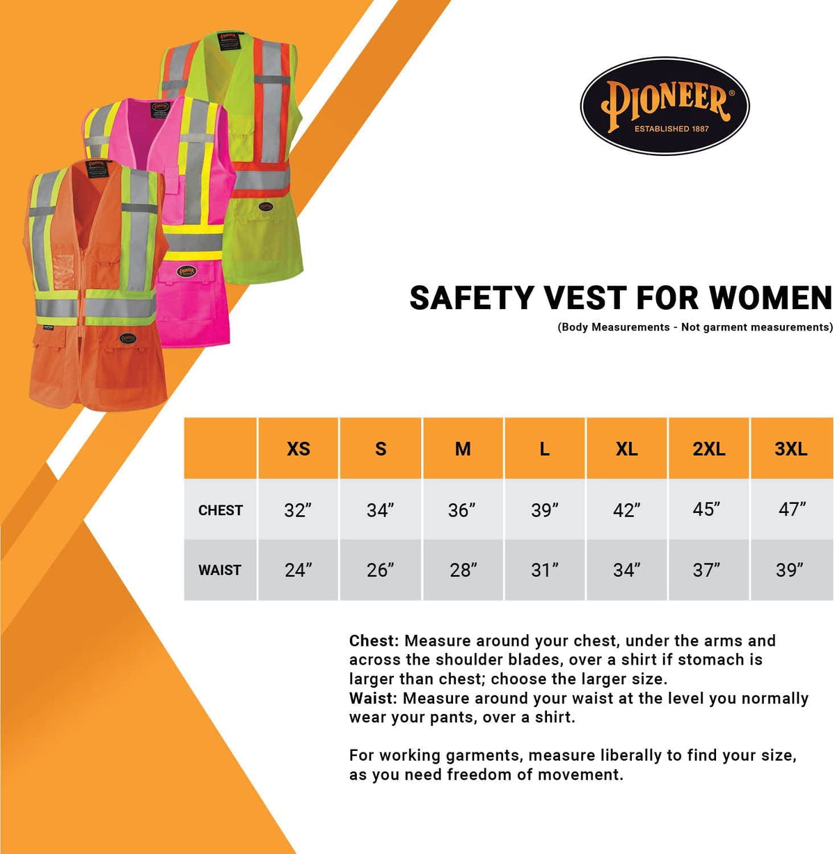 Pioneer Women's Custom Fit Hi-Vis Mesh Back Safety Vest - Color: Pink - Size: XL | Prairie Lane - View 7