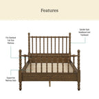The Pioneer Woman Harper Spindle Bed, Full, Homestead Brown