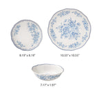The Pioneer Woman Agatha 12-Piece Stoneware Dinnerware Set, Blue