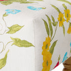 The Pioneer Woman Sweet Rose Ottoman, White, 17.25 in