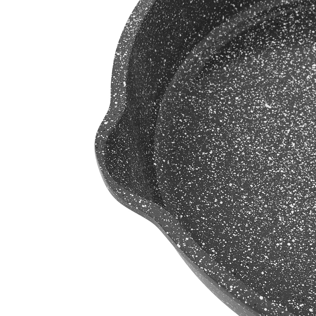 Prairie Signature 2-Piece Cast Aluminum 10" & 12" Fry Pan Set, Charcoal Speckle | Prairie Lane - View 7