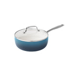 The Pioneer Woman Harlow 15-Piece Cookware Set, Ceramic Non-Stick Pots and Pans Set,  Denim Blue