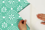 Coral Tonal Scallop Peel And Stick Vinyl Wallpaper | Prairie Lane - View 4