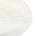 Vintage Lace 20-inch Stoneware Oval Serving Tray Platter, White | Prairie Lane - View 5