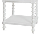 The Pioneer Woman Harper Spindle Nightstand with USB Charging Ports, Adults and Teens, White Finish