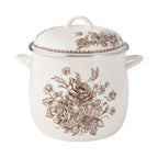 The Pioneer Woman Agatha 12 Qt Enamel on Steel Stock Pot with Lid, Brown