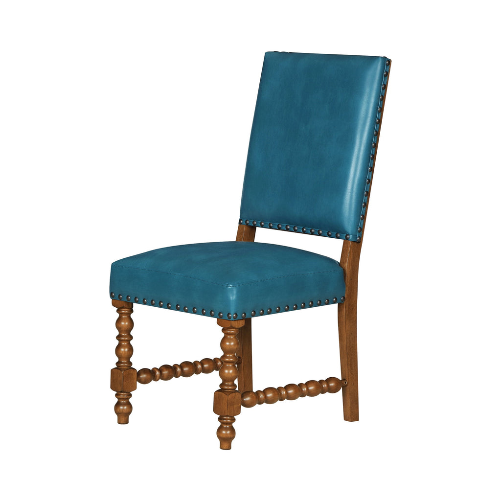Harper Faux Leather Dining Chairs, Turquoise, Set of 2 | Prairie Lane - View 12