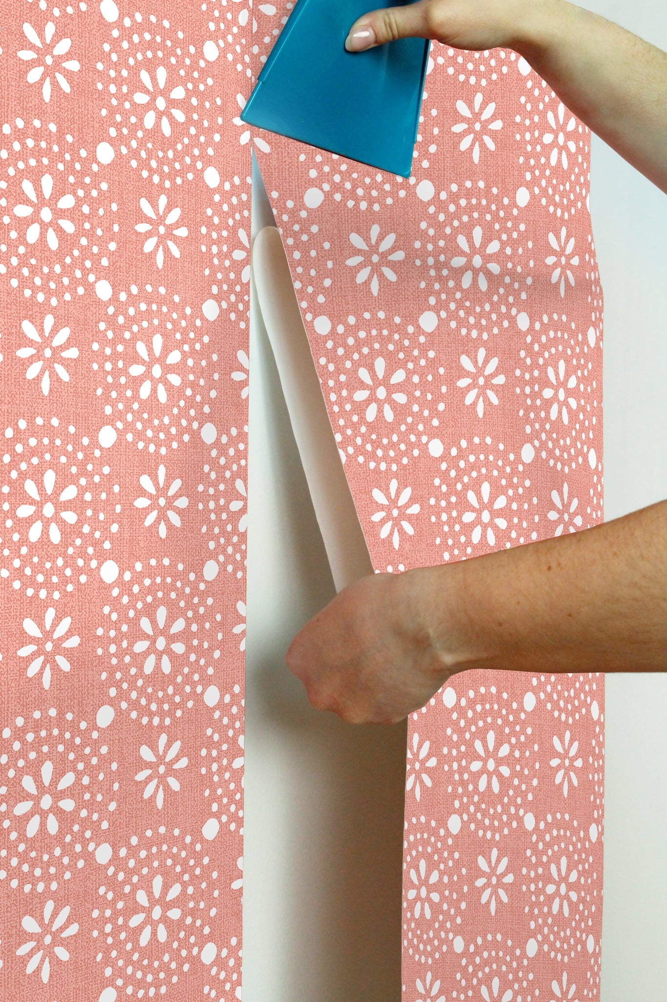 Green Floral Geo Peel And Stick Vinyl Wallpaper | Prairie Lane - View 5