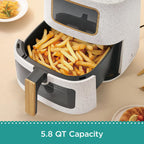 The Pioneer Woman 5.8 Qt Air Fryer, Linen Speckle - Energy Efficient