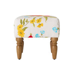 The Pioneer Woman Sweet Rose Ottoman, White, 17.25 in