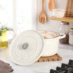 The Pioneer Woman 5-Quart Enameled Cast Iron Dutch Oven with Lid, Linen