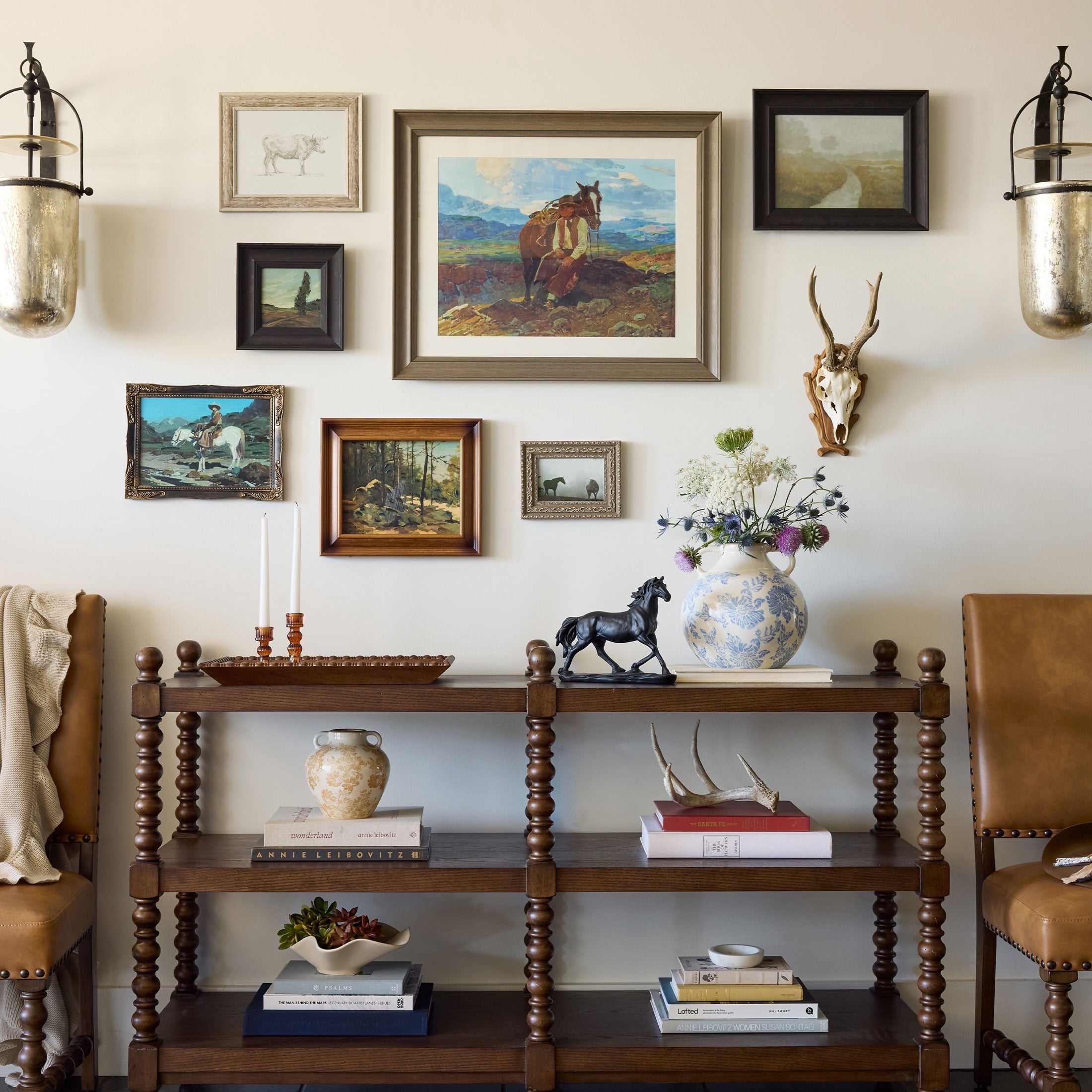 Western Landscape Wall Art Set: Rustic Cowboy Nature Canvas Prints | Prairie Lane - View 4