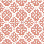 Pink Salmon Washy Trellis Peel and Stick Wallpaper, 18" x 18.86' | Prairie Lane - View 6