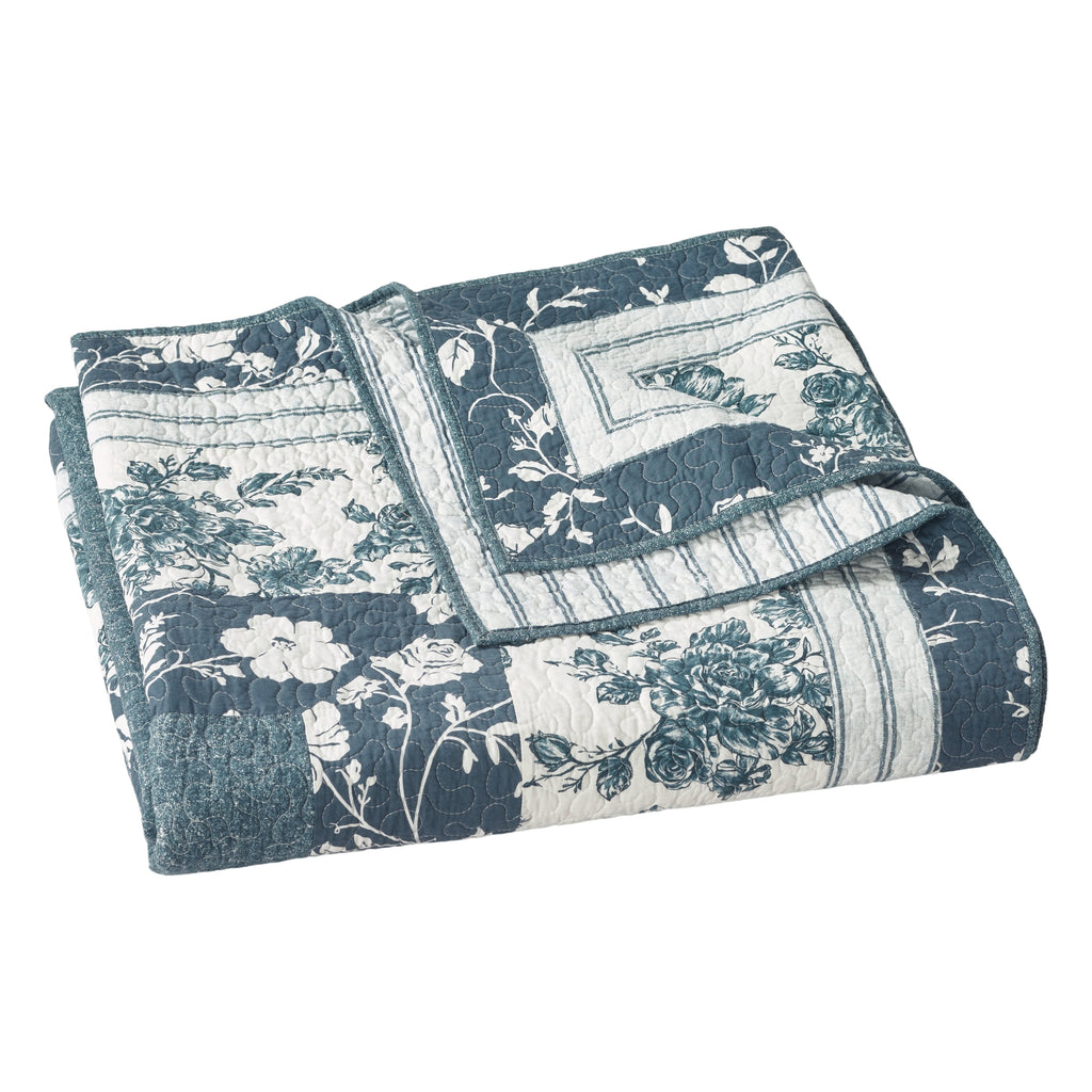 The Pioneer Woman Avery Cotton Patchwork Quilt, Full/Queen, Blue Dust Bedding