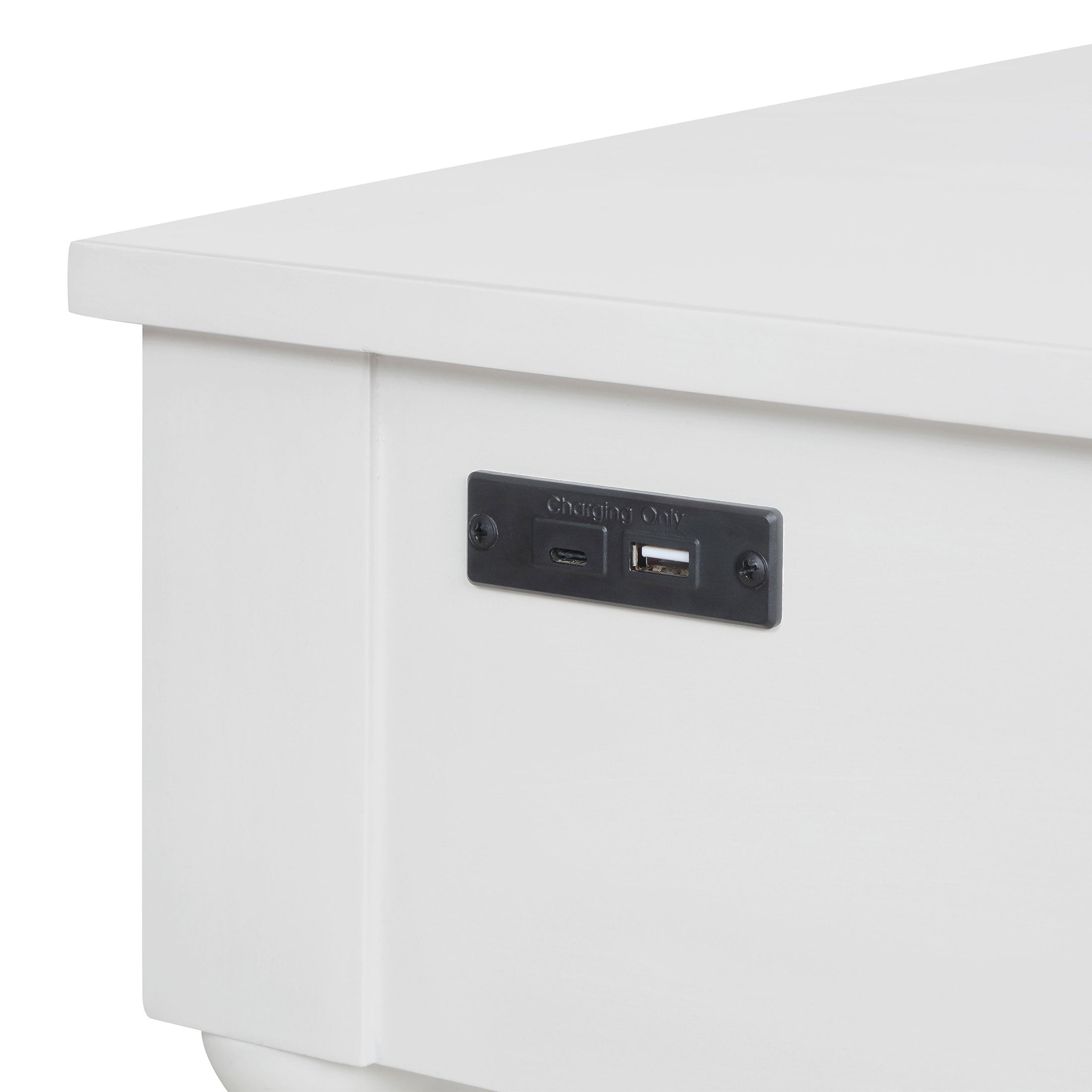 The Pioneer Woman Harper Spindle Nightstand with USB Charging Ports, Adults and Teens, White Finish