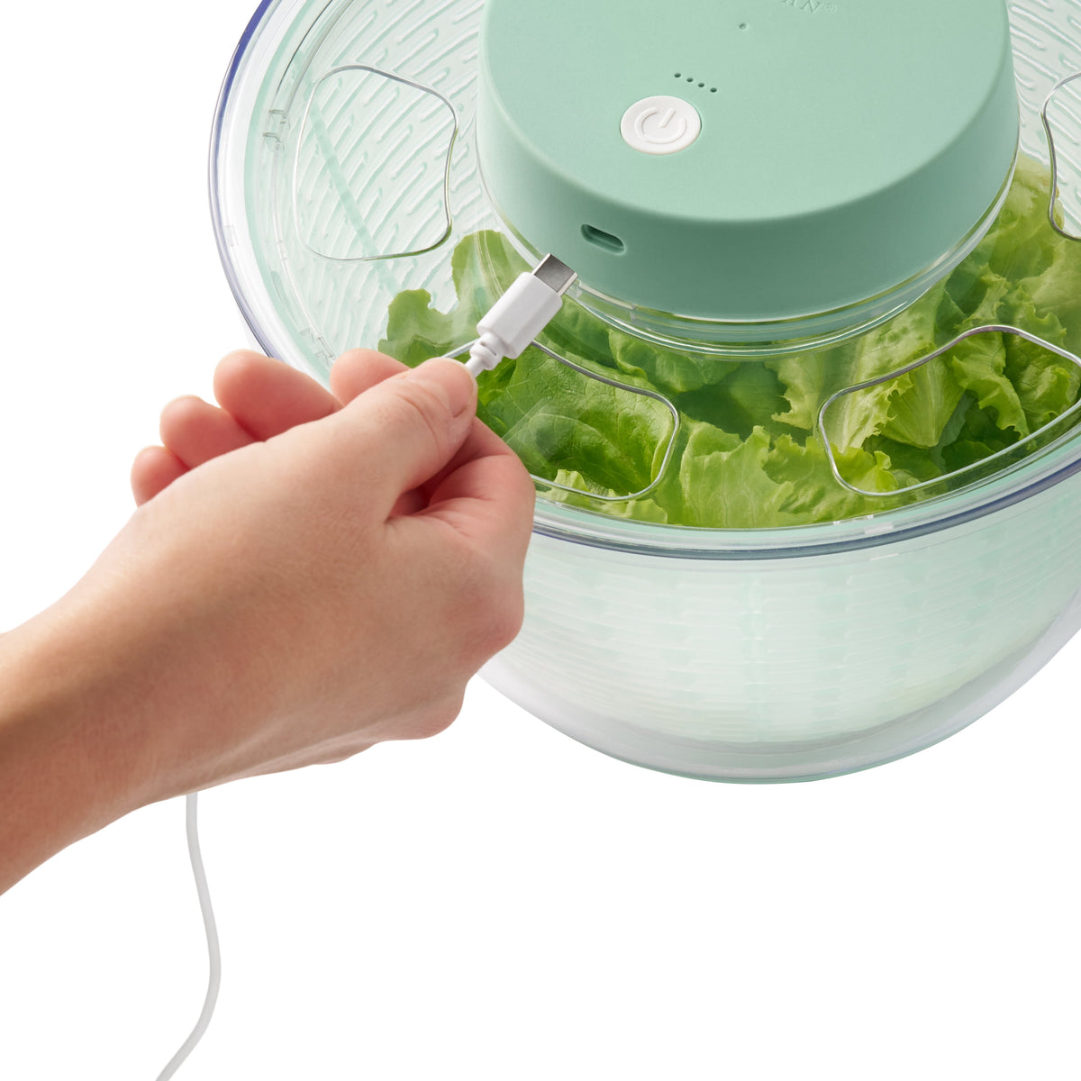 4.5-Quart Electric Salad Spinner | Prairie Lane - View 4