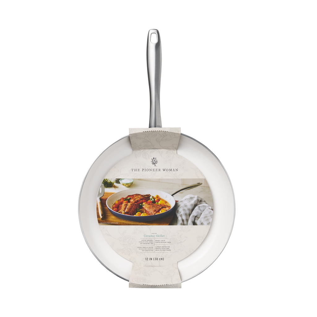 Harlow 12" Ceramic Non-Stick Fry Pan, Denim Blue | Prairie Lane - View 9