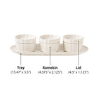 Cream Colette Tray with 3 Bowls with lids | Prairie Lane - View 6