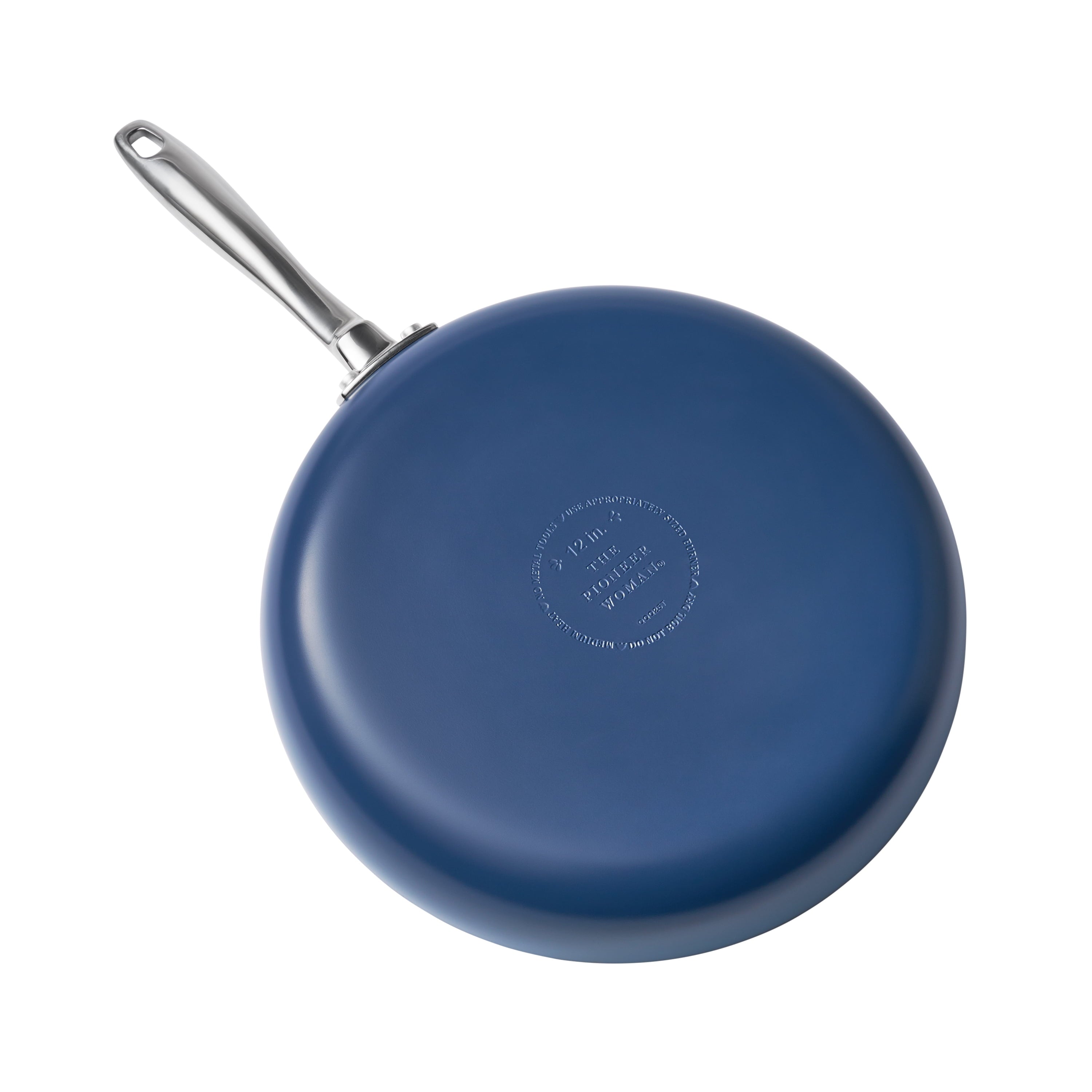 Harlow 12" Ceramic Non-Stick Fry Pan, Denim Blue | Prairie Lane - View 6