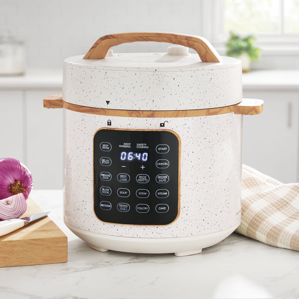 Linen Speckle 6-Quart Pressure Cooker with Touch Control Display | Prairie Lane - View 2