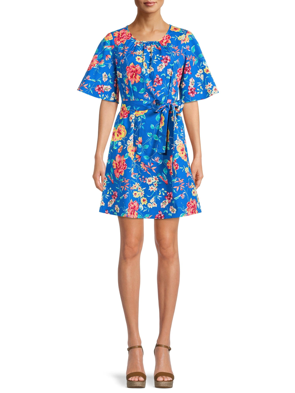 The Pioneer Woman Scoop Neck Bell Sleeve Dress, Women’s