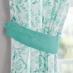 The Pioneer Woman Maize Sheer Curtain Panel, Teal, 1 Panel, 50"W x 84"L