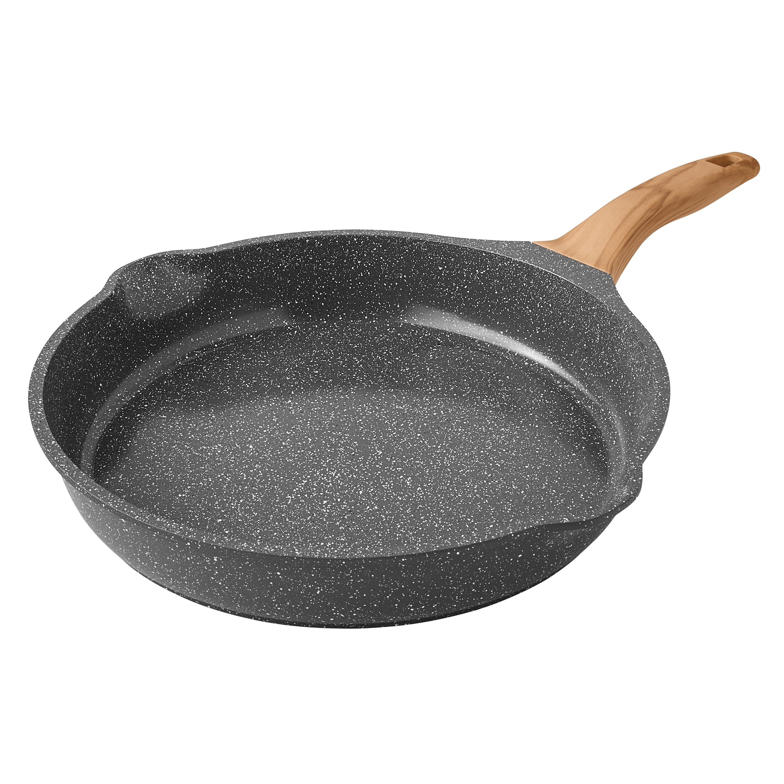 Prairie Signature 2-Piece Cast Aluminum 10" & 12" Fry Pan Set, Charcoal Speckle | Prairie Lane - View 3