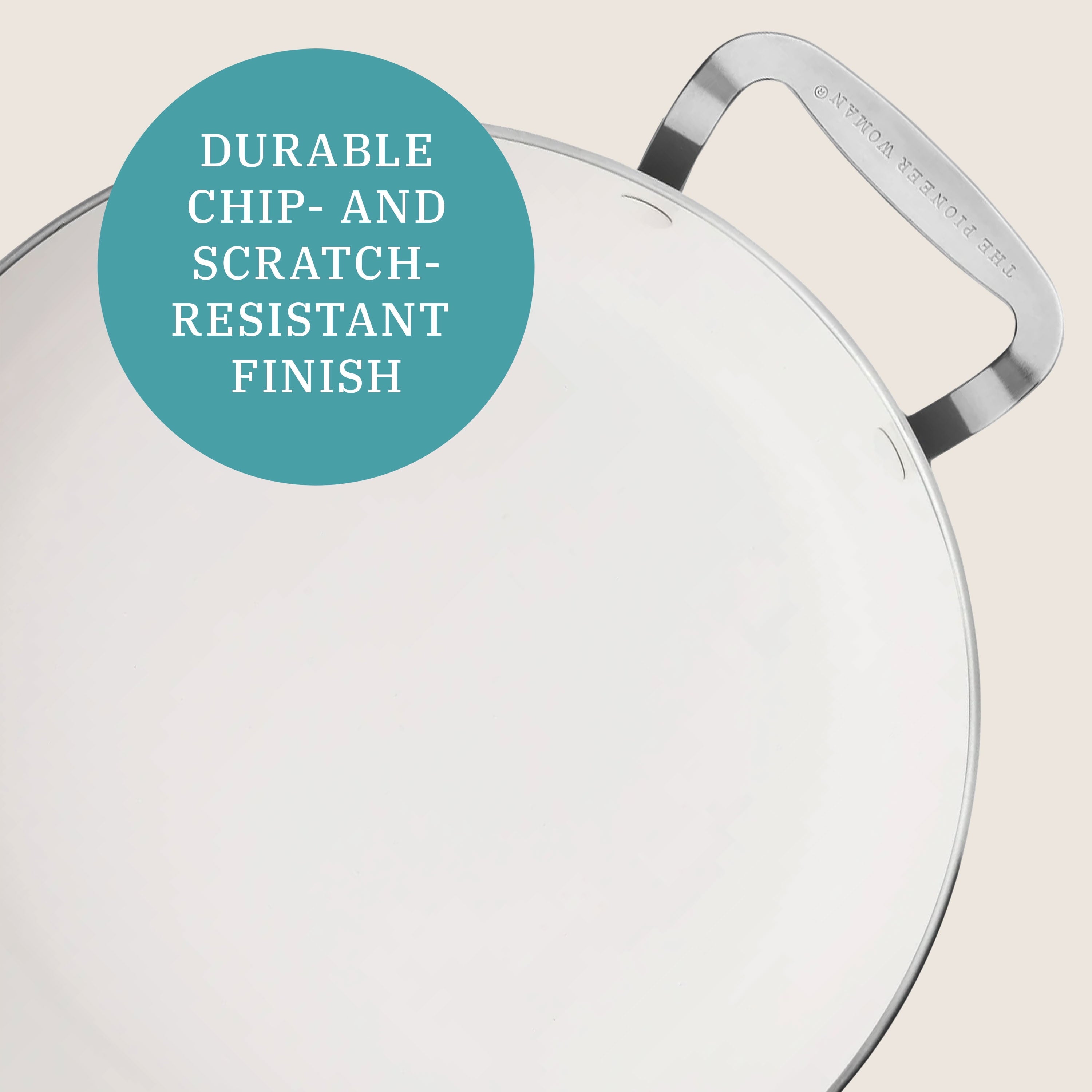 Harlow 12" Ceramic Non-Stick Everyday Pan with Lid, Denim Blue | Prairie Lane - View 3