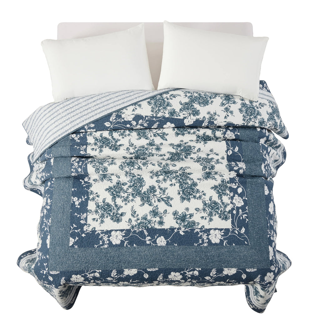 The Pioneer Woman Avery Cotton Patchwork Quilt, Full/Queen, Blue Dust Bedding
