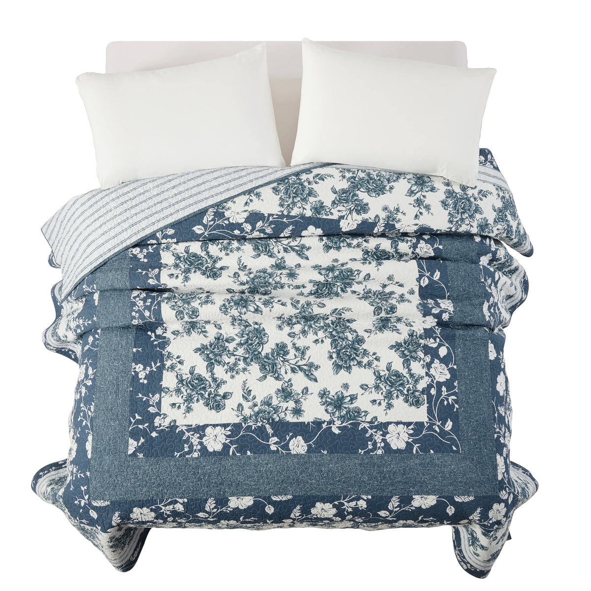 The Pioneer Woman Avery Cotton Patchwork Quilt, Full/Queen, Blue Dust Bedding
