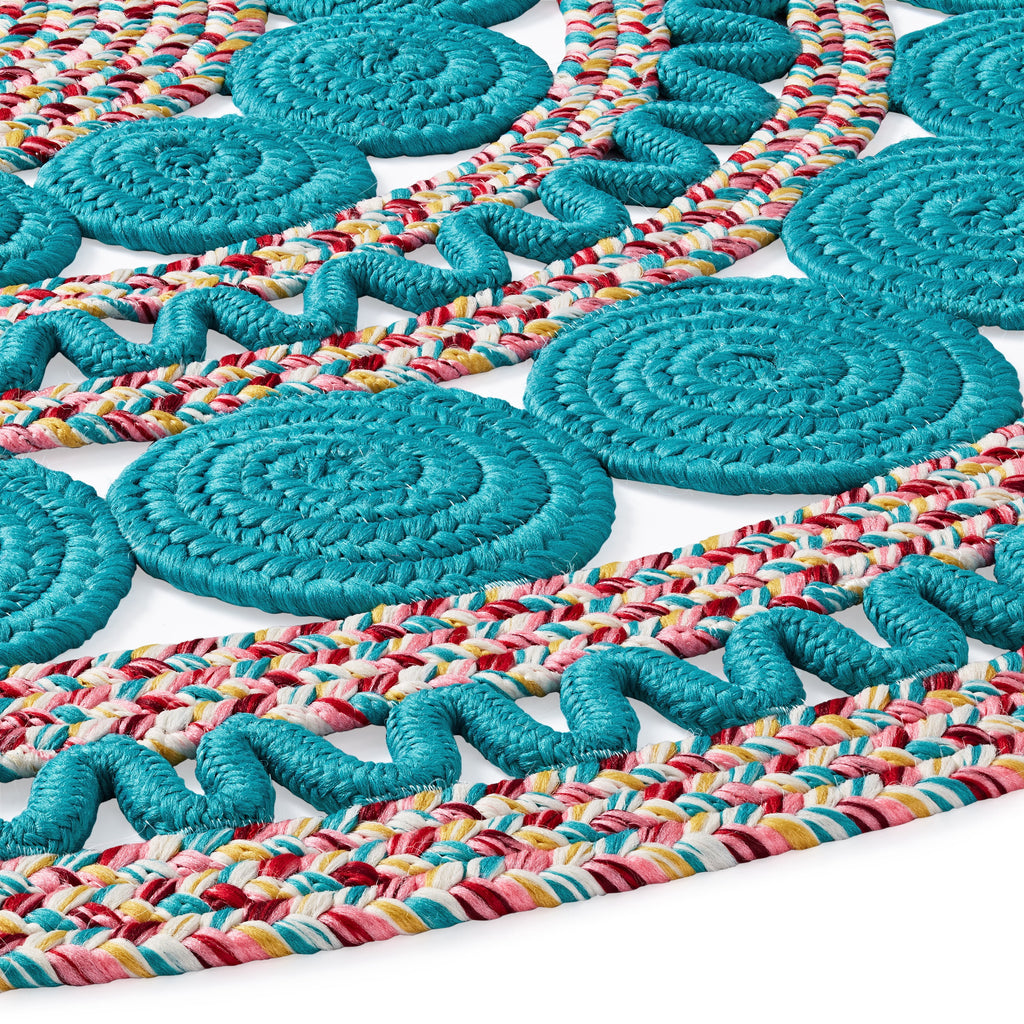 Braided Floral Round Rug, 48" | Prairie Lane - View 4