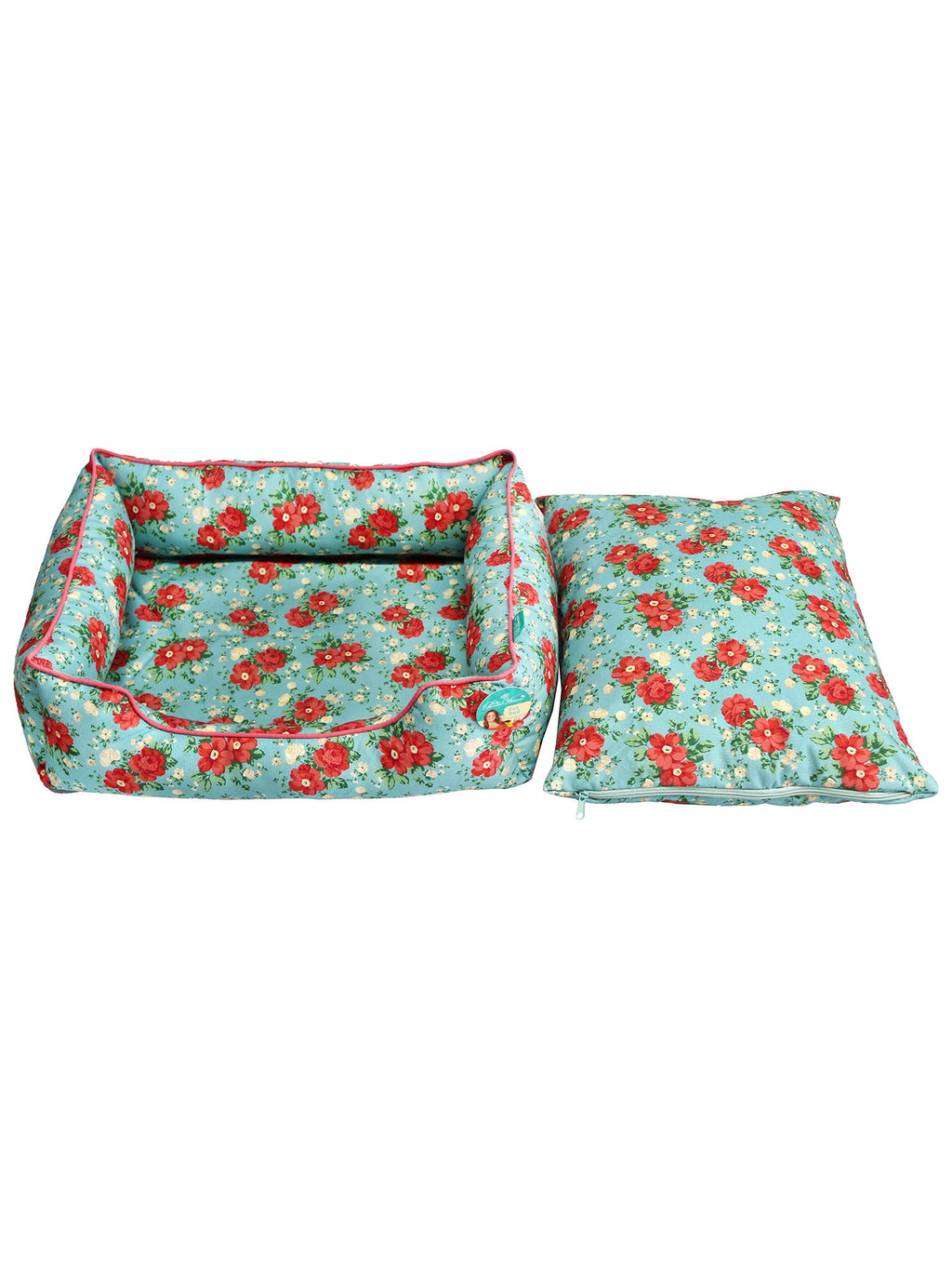 Pet Bed, Vintage Floral Small 20" x 17" | Prairie Lane - View 4