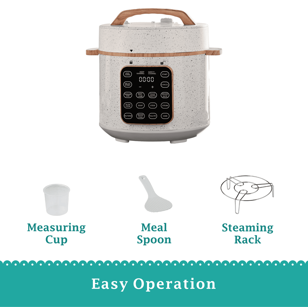 Linen Speckle 6-Quart Pressure Cooker with Touch Control Display | Prairie Lane - View 5
