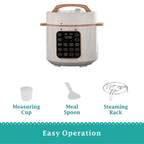 Linen Speckle 6-Quart Pressure Cooker with Touch Control Display | Prairie Lane - View 5