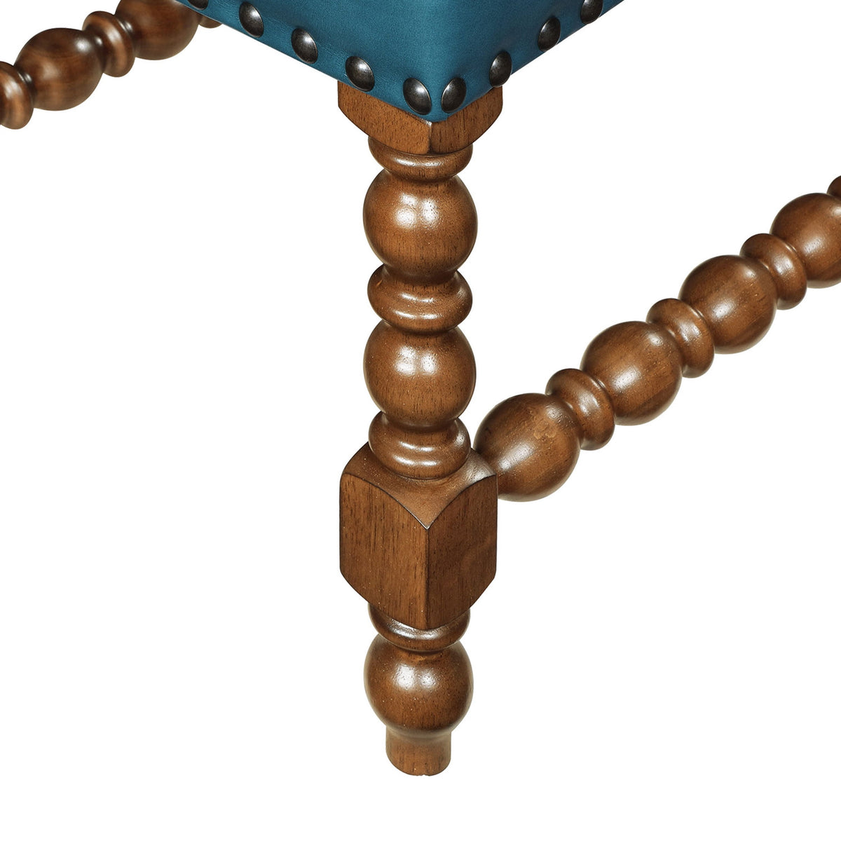 Harper Faux Leather Dining Chairs, Turquoise, Set of 2 | Prairie Lane - View 9