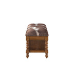 Harper Bench, Faux Cowhide Fabric | Prairie Lane - View 10