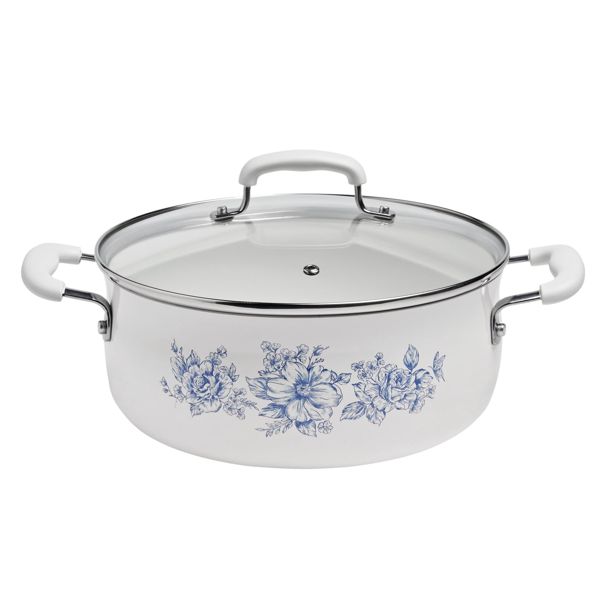 12-Piece Classic Ceramic Cookware Set, Agatha Blue | Prairie Lane - View 16
