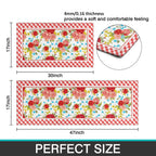 Flower Kitchen Mat Sets 2 Piece Farmhouse Anti Fatigue Waterproof Stain Resistant Floor Rug Non Slip Pioneer Flower Woman Kitchen Laundry Room Rug - 17x30+17x47Inch