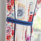 Sheer Cotton Curtain Panel, Floral,1 Panel, 50"W x 84"L | Prairie Lane - View 3