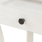 Vanity Set and Stool with Tri-Fold Mirror and Made With Solid Wood Frame, White | Prairie Lane - View 7