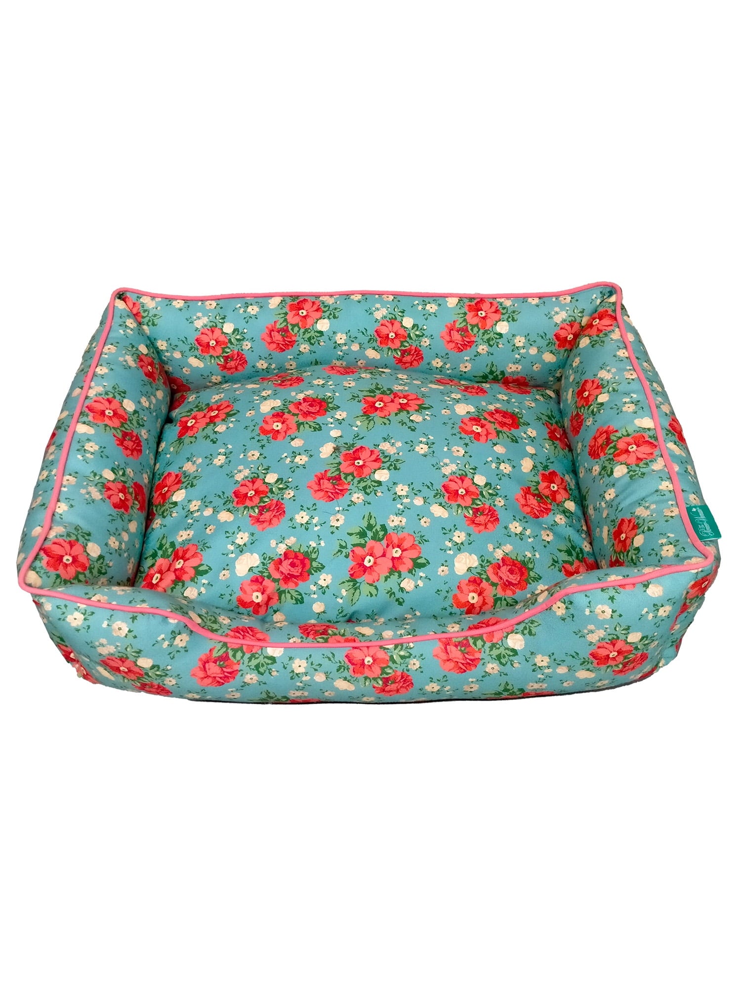 Vintage Floral Medium Pet Bed, Multi-Color, 25" x 21" | Prairie Lane - View 2