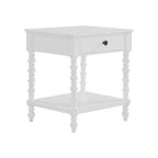 The Pioneer Woman Harper Spindle Nightstand with USB Charging Ports, Adults and Teens, White Finish
