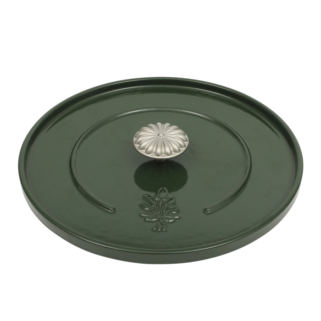 The Pioneer Woman 5-Quart Enamel Cast Iron Dutch Oven with Lid, Dark Green
