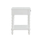 The Pioneer Woman Harper Spindle Nightstand with USB Charging Ports, Adults and Teens, White Finish