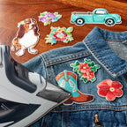 Assorted Adhesive Iron-on Patch Appliques Set, 7-Piece | Prairie Lane - View 2