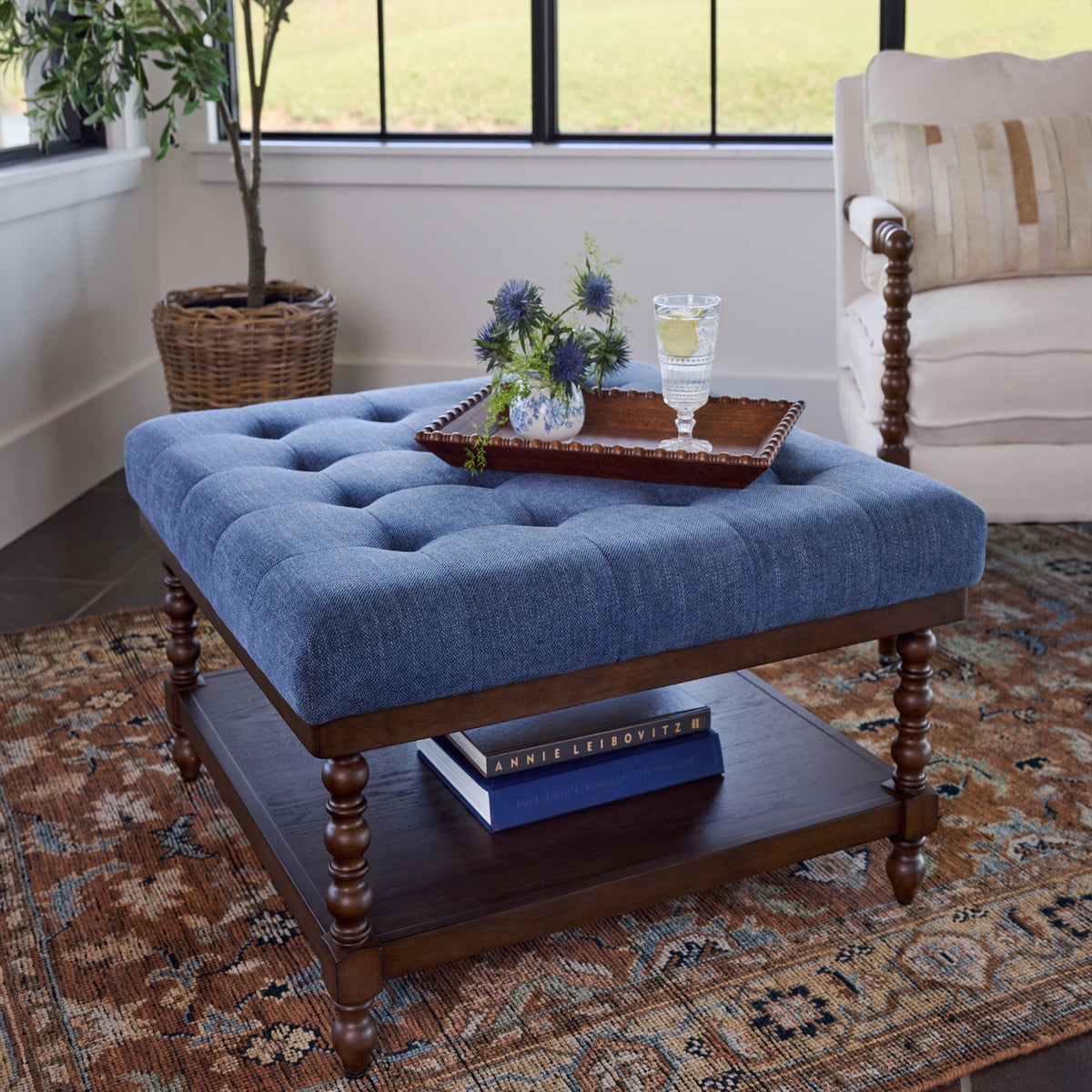 Harper Rustic Brown Decorative Tray with Beaded Rim, 18.7 x 12.4 inches | Prairie Lane - View 3